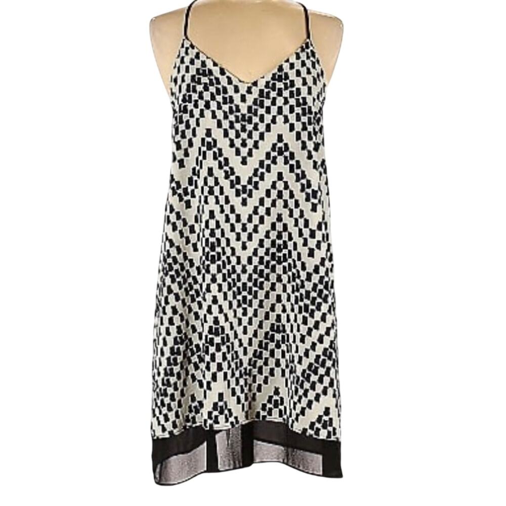 Le Lis Chevron Herringbone Dress Razorback Layered Lined Women’s M